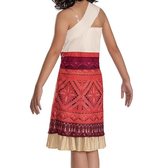 NWT Disney Moana 2 Girls Costume Size M 7-8 Dress 1 Piece Disguise Classic - Picture 2 of 4